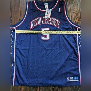 VINTAGE Reebok New Jersey Nets Jersey - Jason Kidd - NBA HOF Size 56